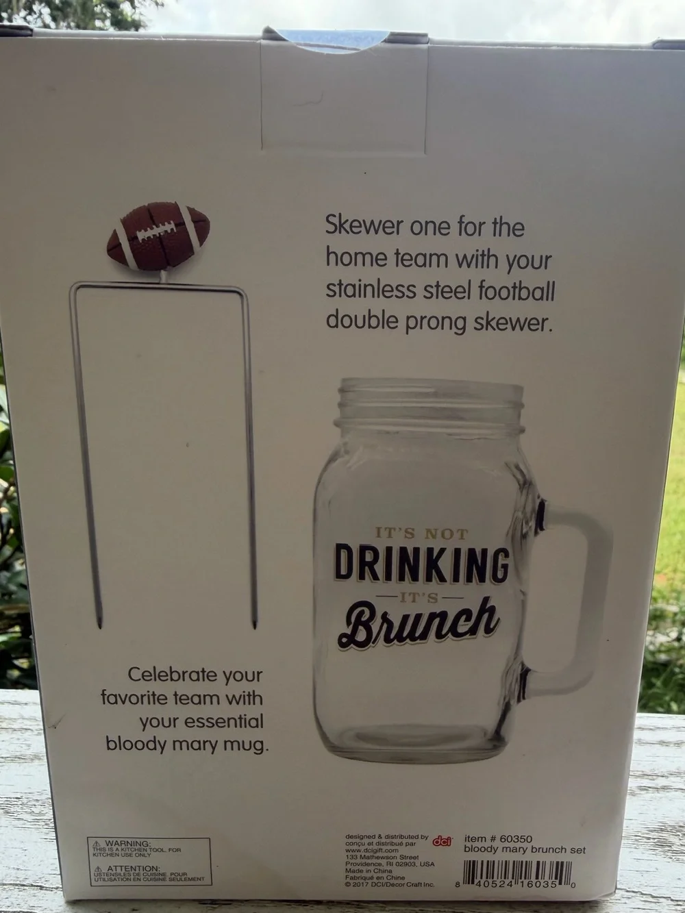 DCI Bloody Mary Mug Set in Clear - 'It's Not Drinking It's Brunch'